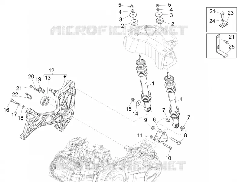 Rear suspension - Shock absorber/s