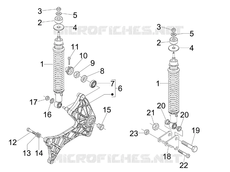 Rear suspension - Shock absorber/s