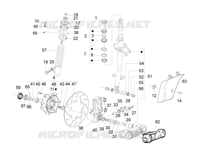 Fork/steering tube - Steering bearing unit