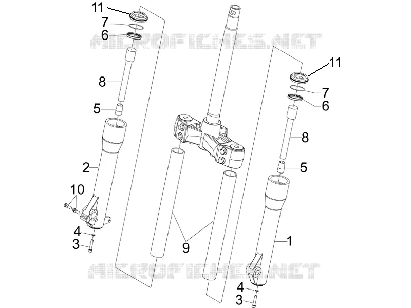 Fork's components (Kayaba)