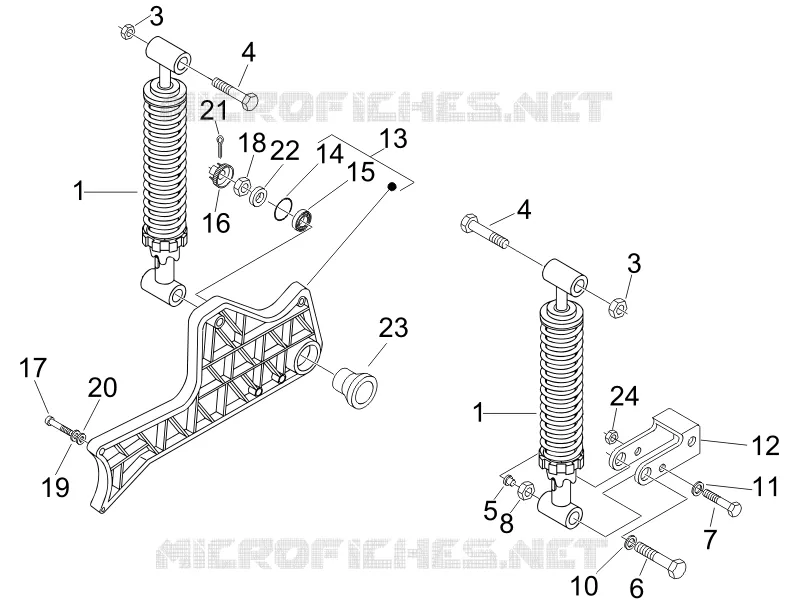 Rear suspension - Shock absorber/s