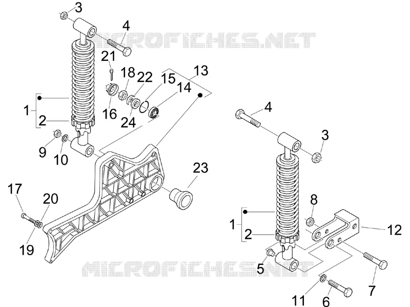Rear suspension - Shock absorber/s