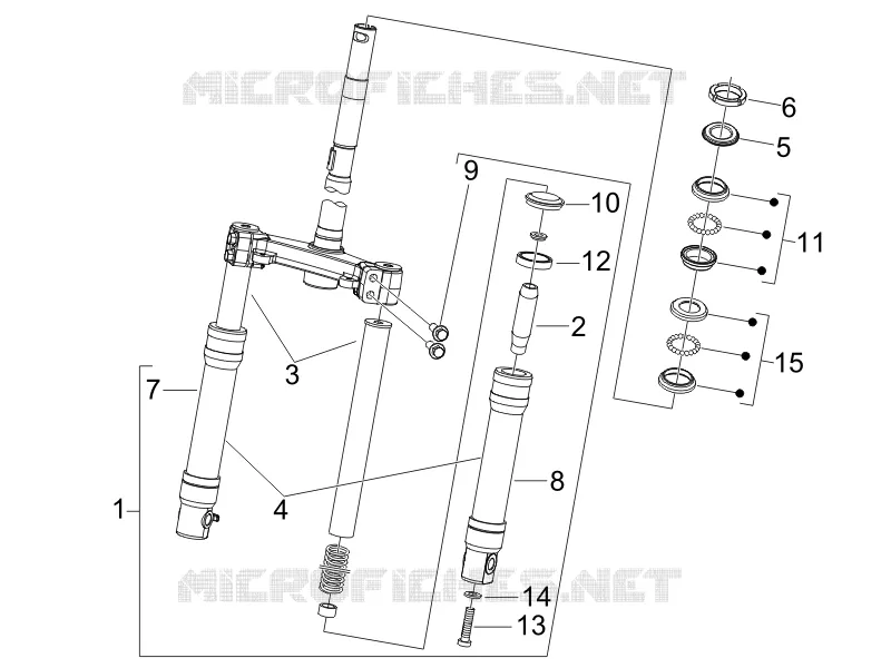Fork/steering tube - Steering bearing unit