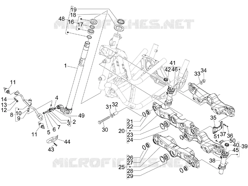 Fork/steering tube - Steering bearing unit