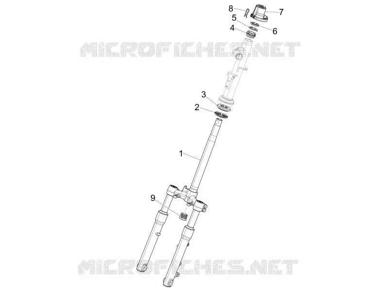 Fork/steering tube - Steering bearing unit