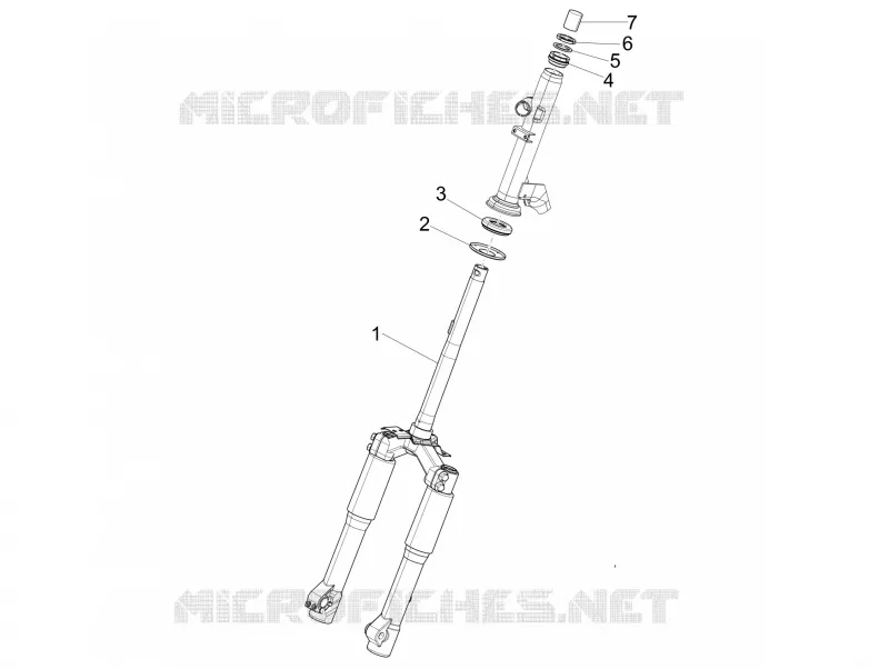Fork/steering tube - Steering bearing unit