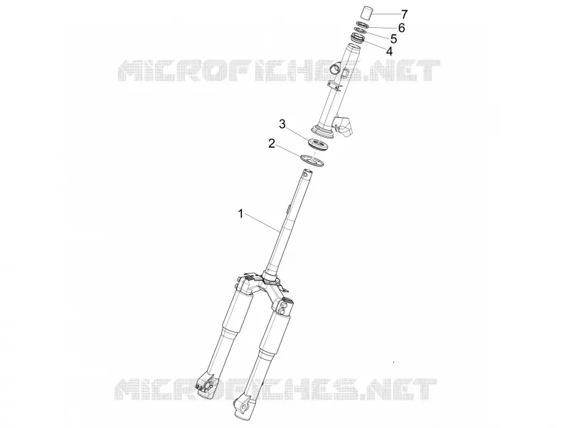 Fork/steering tube - Steering bearing unit