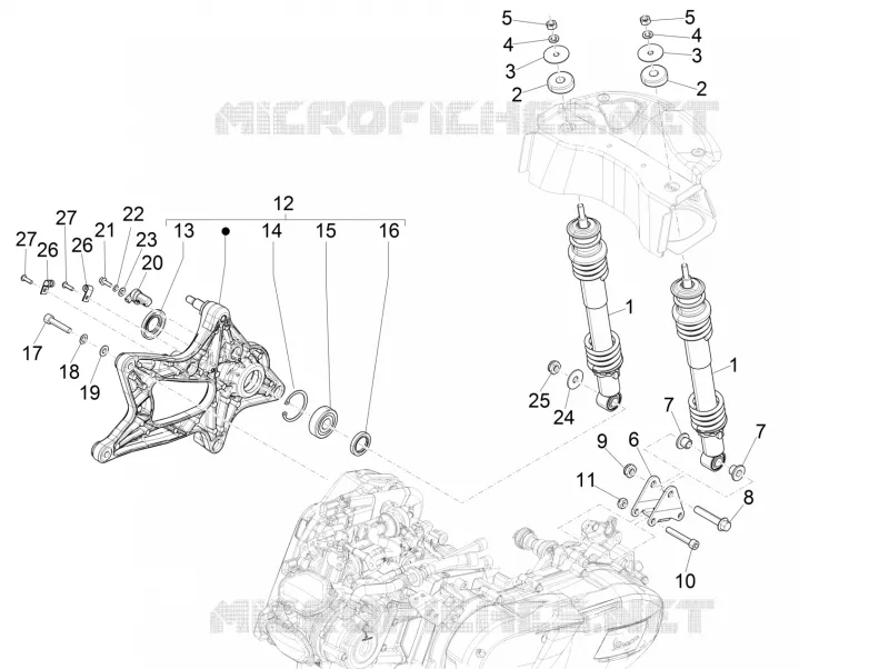Rear suspension - Shock absorber/s
