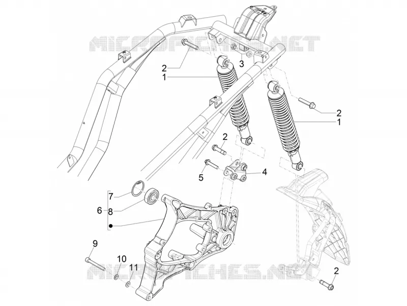 Rear suspension - Shock absorber/s