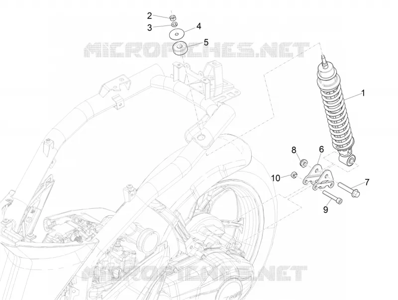 Rear suspension - Shock absorber/s