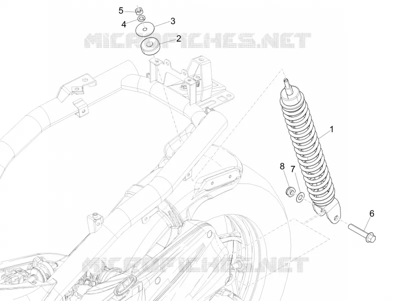 Rear suspension - Shock absorber/s