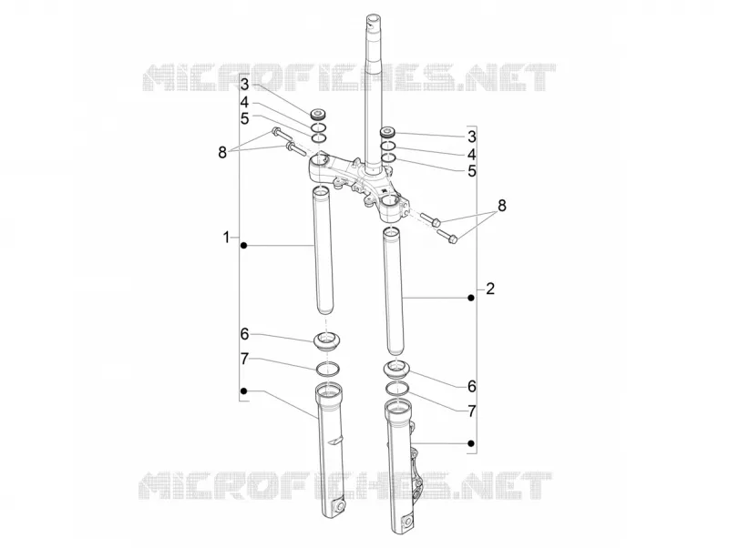 Fork's components (Showa)