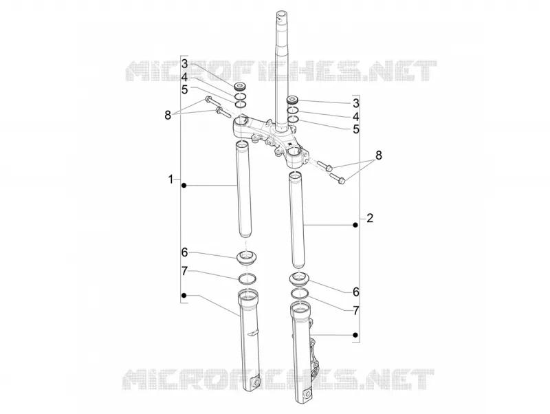 Fork's components (Showa)