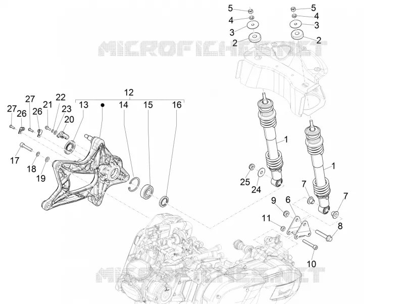 Rear suspension - Shock absorber/s
