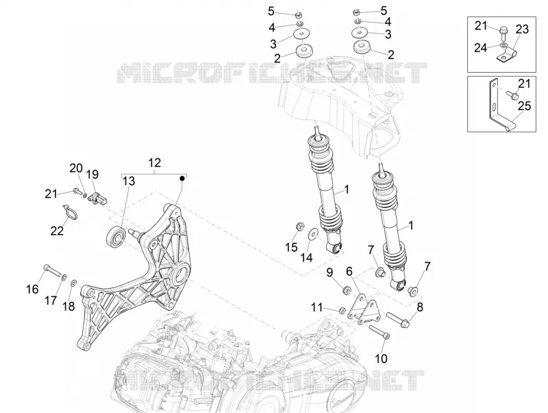 Rear suspension - Shock absorber/s