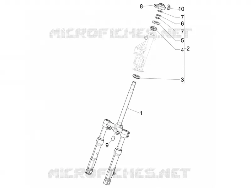 Fork/steering tube - Steering bearing unit