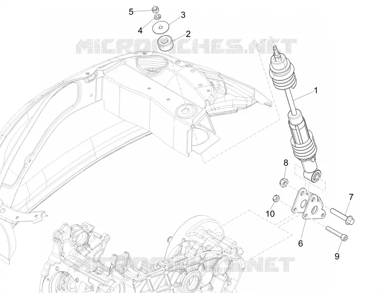 Rear suspension - Shock absorber/s