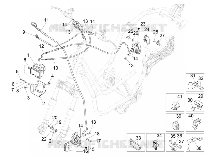 Brakes pipes - Calipers (ABS)