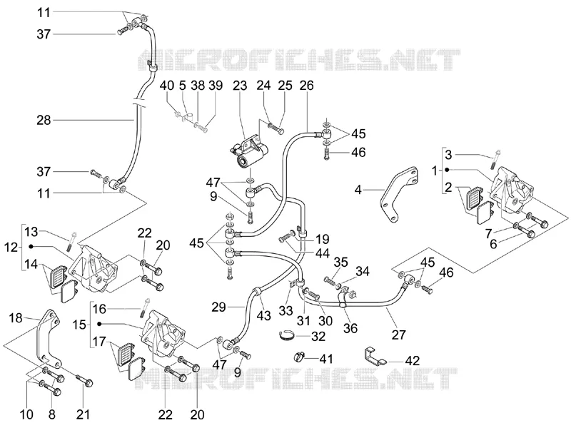 Brakes pipes - Calipers
