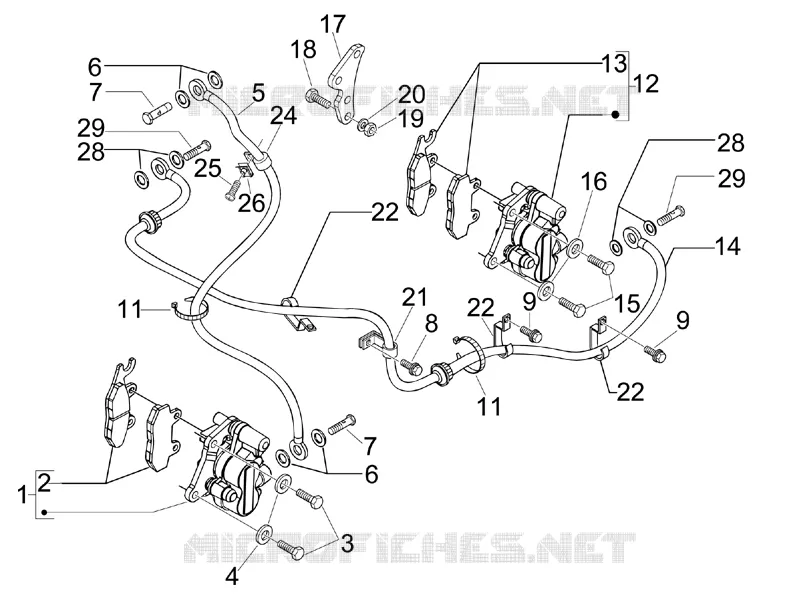 Brakes pipes - Calipers