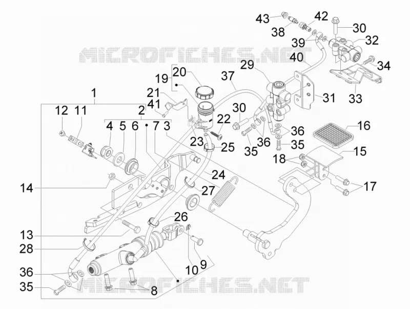 Control pedals - Levers