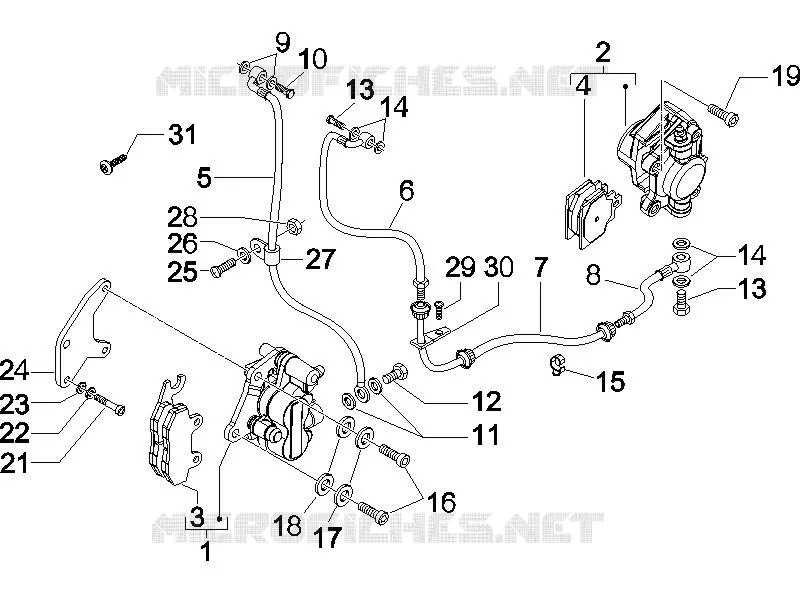 Brakes pipes - Calipers