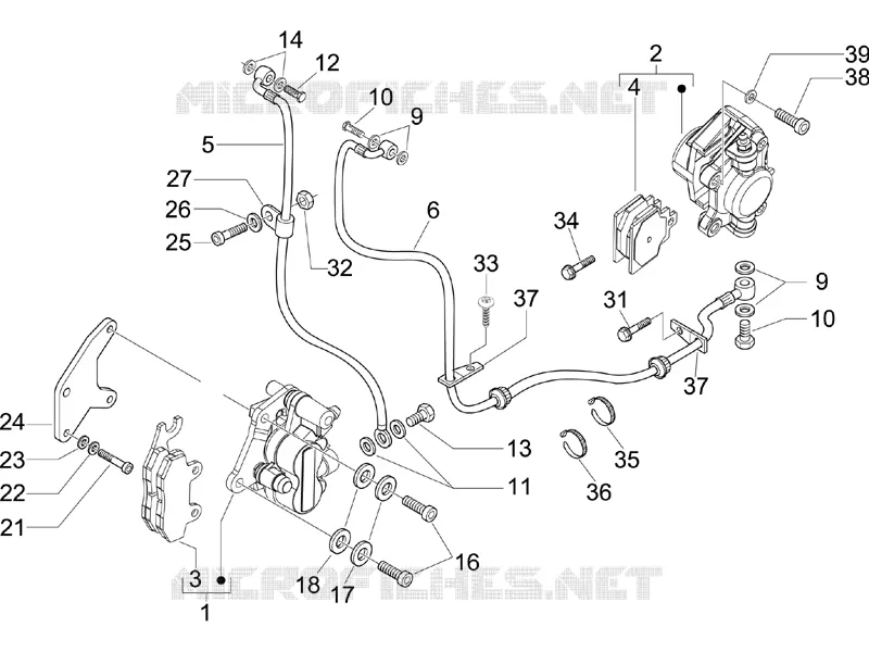 Brakes pipes - Calipers