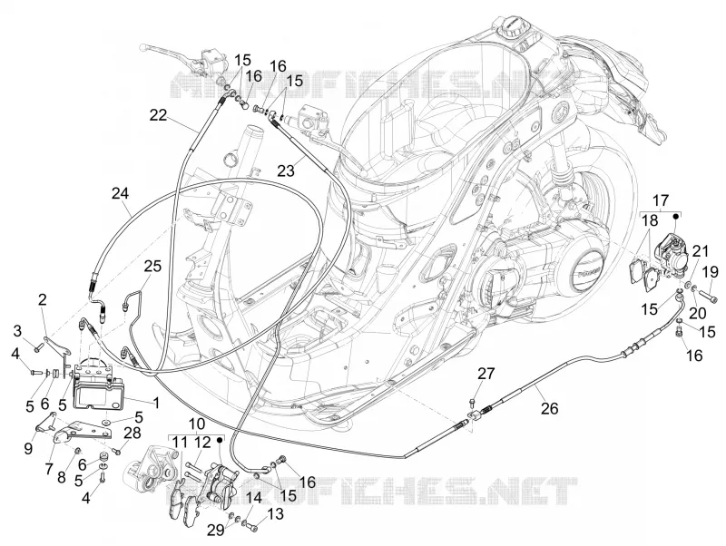 Brakes pipes - Calipers (ABS)