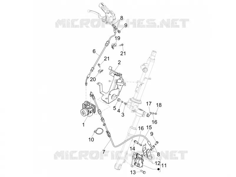 Brakes pipes - Calipers (ABS)