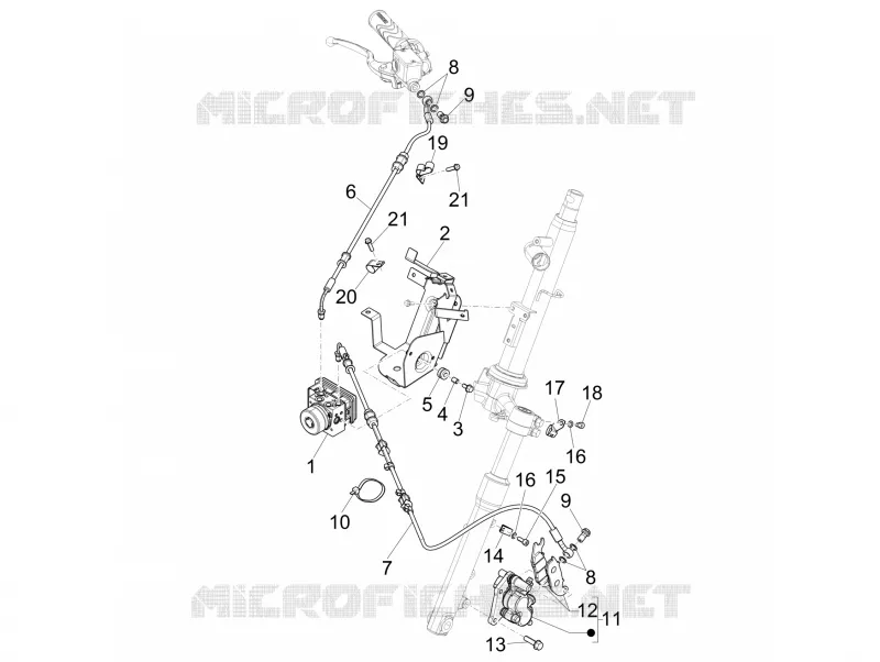 Brakes pipes - Calipers (ABS)