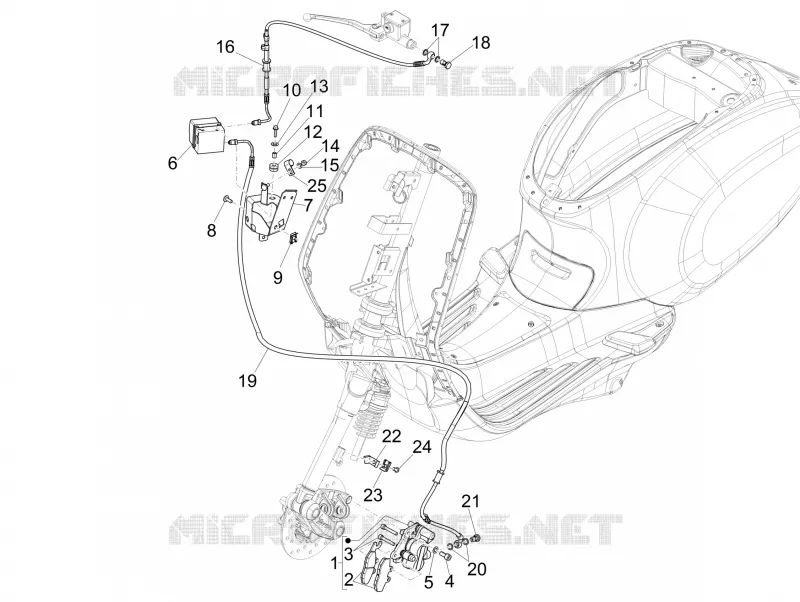 Brakes pipes - Calipers (ABS)