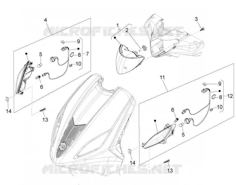 Front headlamps - Turn signal lamps