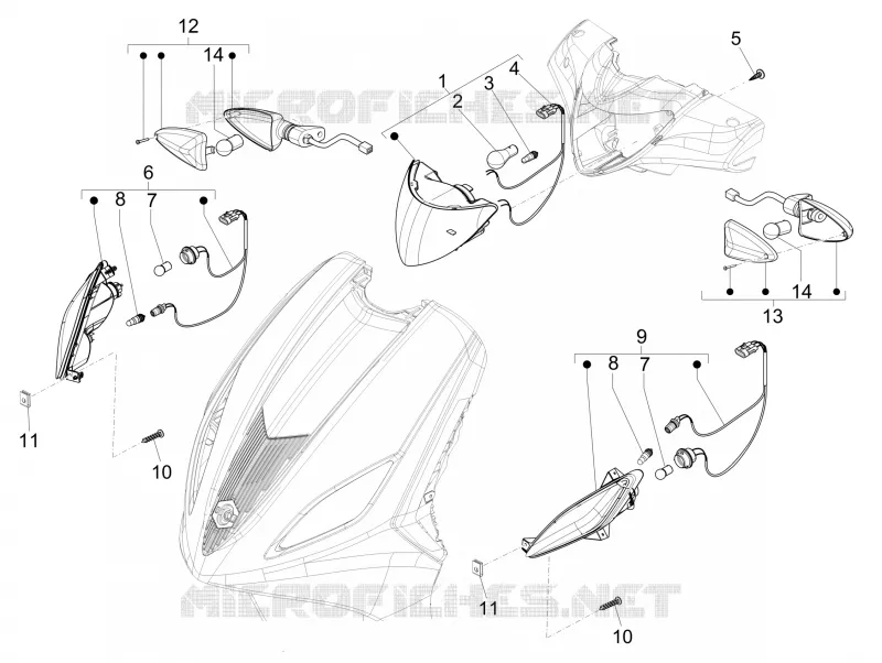 Front headlamps - Turn signal lamps