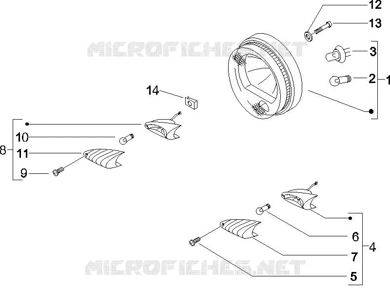 Front headlamps - Turn signal lamps