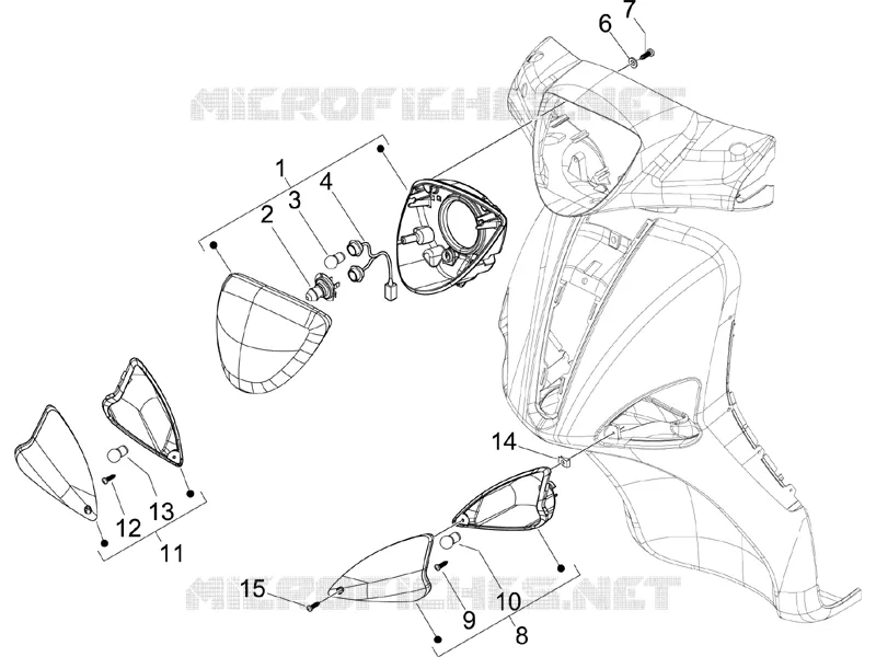 Front headlamps - Turn signal lamps