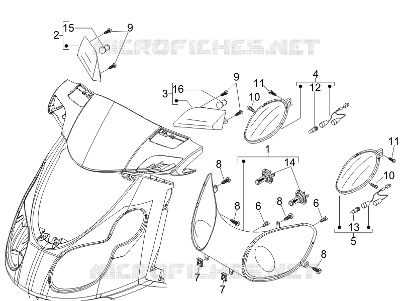 Front headlamps - Turn signal lamps
