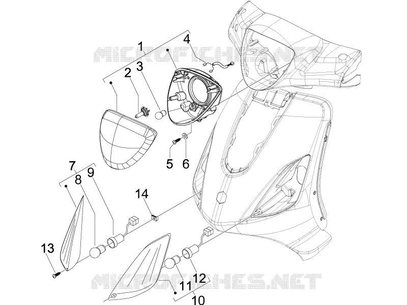 Front headlamps - Turn signal lamps