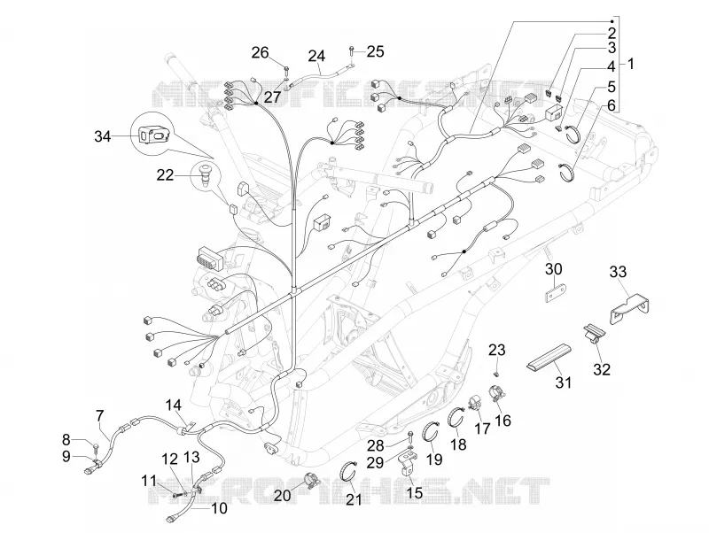 Main cable harness