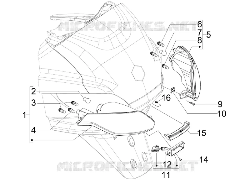 Rear headlamps - Turn signal lamps