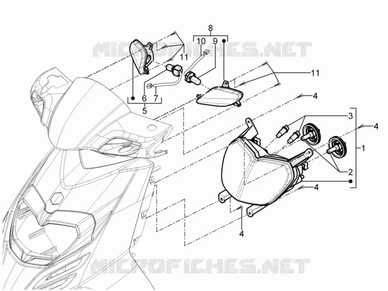 Front headlamps - Turn signal lamps