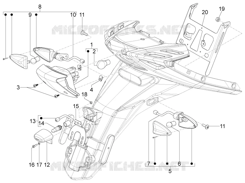 Rear headlamps - Turn signal lamps