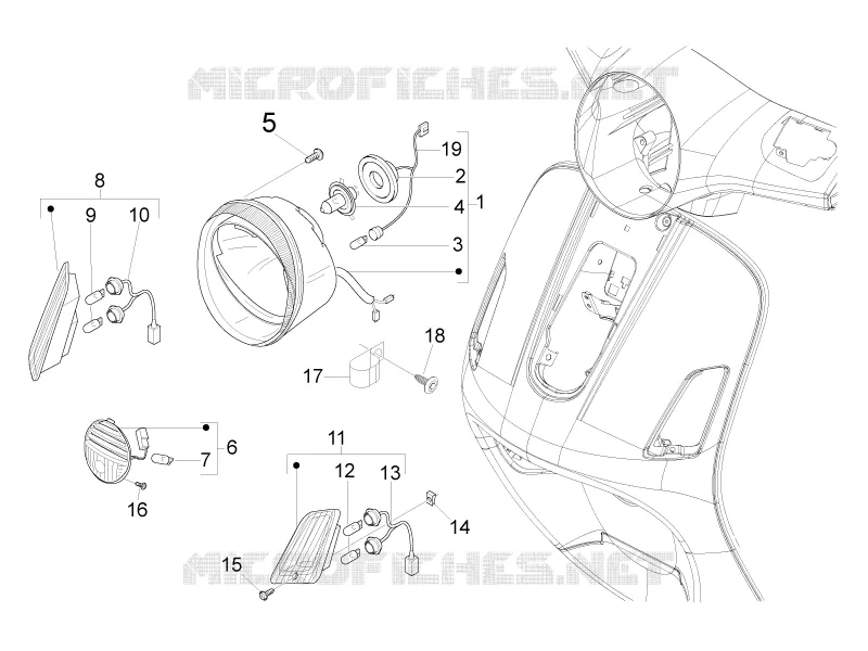 Front headlamps - Turn signal lamps
