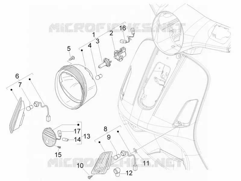 Front headlamps - Turn signal lamps
