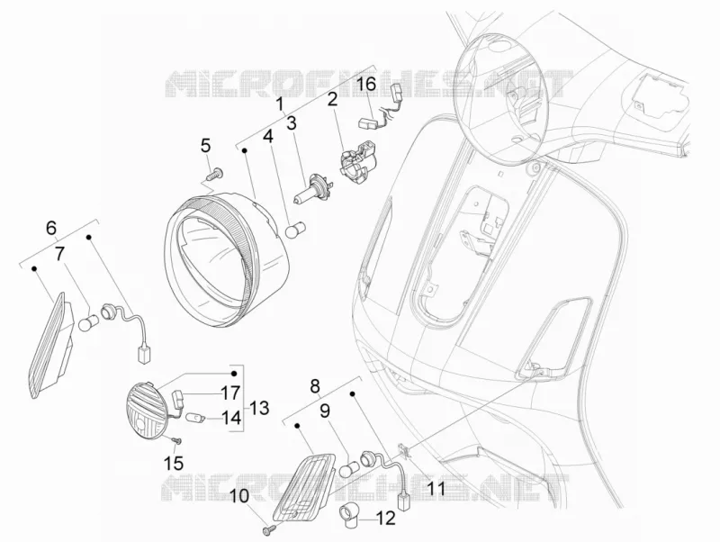 Front headlamps - Turn signal lamps