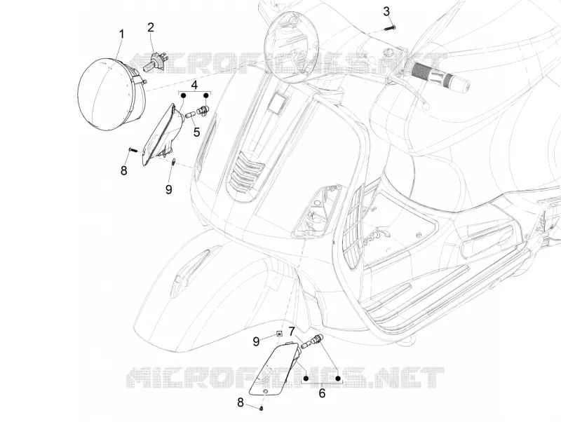 Front headlamps - Turn signal lamps