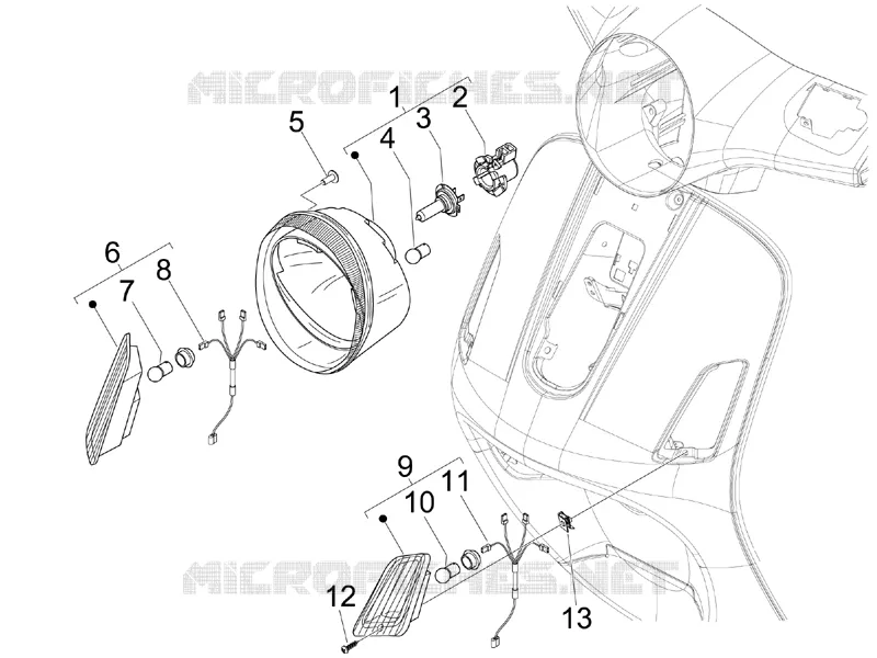 Front headlamps - Turn signal lamps