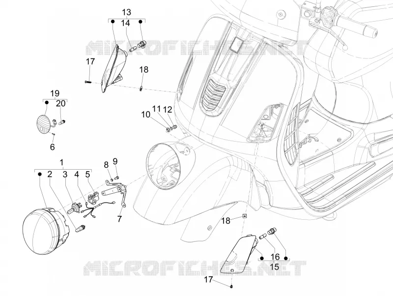 Front headlamps - Turn signal lamps