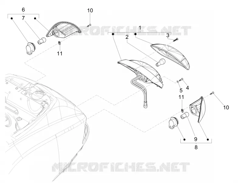 Rear headlamps - Turn signal lamps