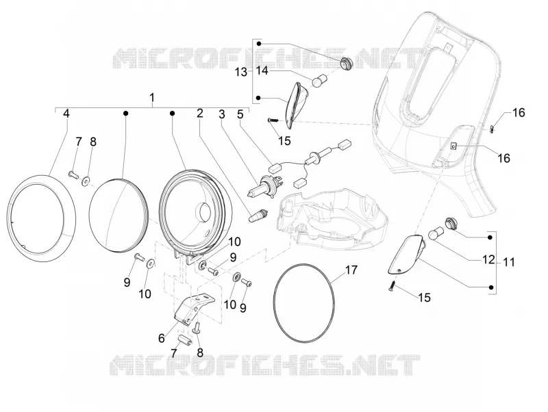Front headlamps - Turn signal lamps