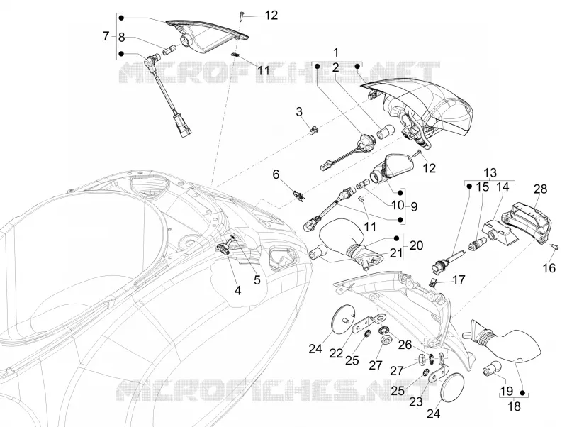 Rear headlamps - Turn signal lamps